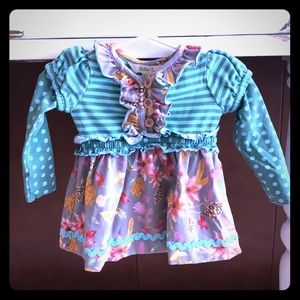 Matilda Jane baby dress and bloomers, 3-6 months